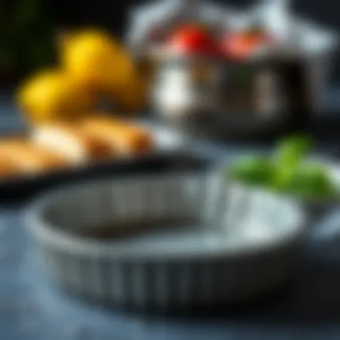 Close-up of material used in high-quality round cake pans