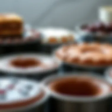 Variety of Cakes in Eight-Inch Round Cake Pans Variety of cakes baked in eight-inch round cake pans