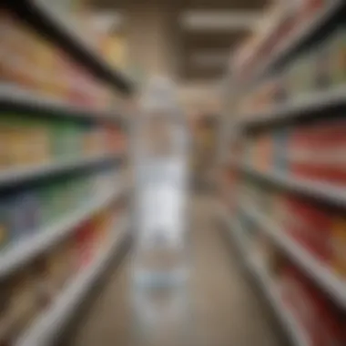 A consumer reading product labels in a grocery store, reflecting transparency in product information.