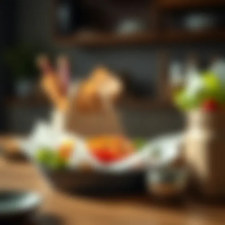 Ease of Access to Healthy Meals Conceptual illustration of convenience in diet food delivery