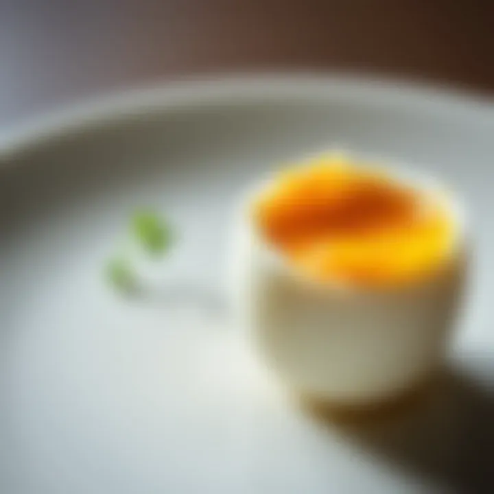 A perfectly soft-boiled egg with a golden yolk