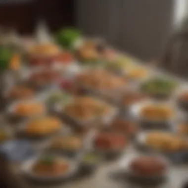 A beautifully arranged table featuring Costco prepared dishes