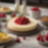 Ingredients for a no-cook cheesecake crust laid out on a kitchen counter