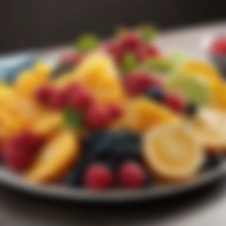 Fresh fruit platter featuring berries and citrus