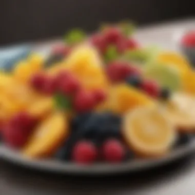 Refreshing Fruit Selection Fresh fruit platter featuring berries and citrus