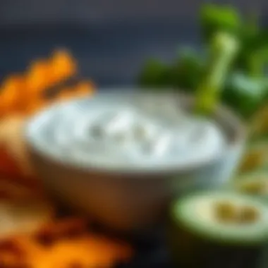 Creamy Greek yogurt dip in a bowl