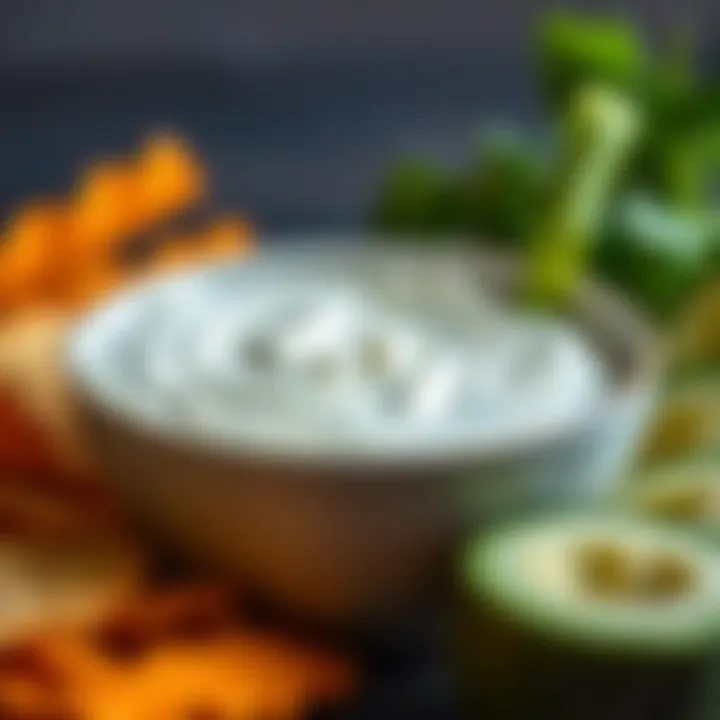 Creamy Greek yogurt dip in a bowl