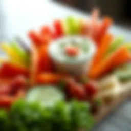 Fresh vegetables for dipping