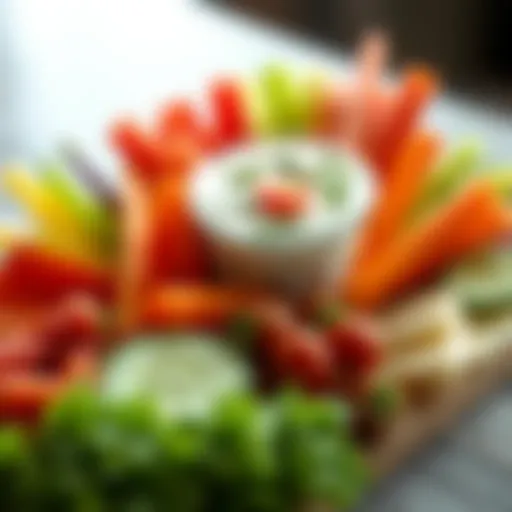 Fresh vegetables for dipping