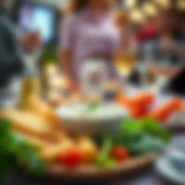 Veggie dip served at a gathering