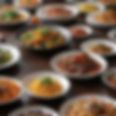 Culinary Diversity: A Feast for the Eyes Artfully arranged lunch plates featuring diverse cuisines.