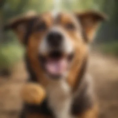 A happy dog enjoying a gluten-free treat