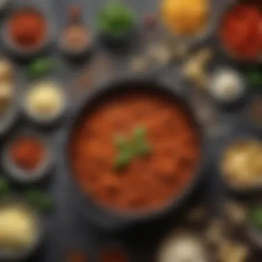 Fresh ingredients laid out for making Bolognese sauce