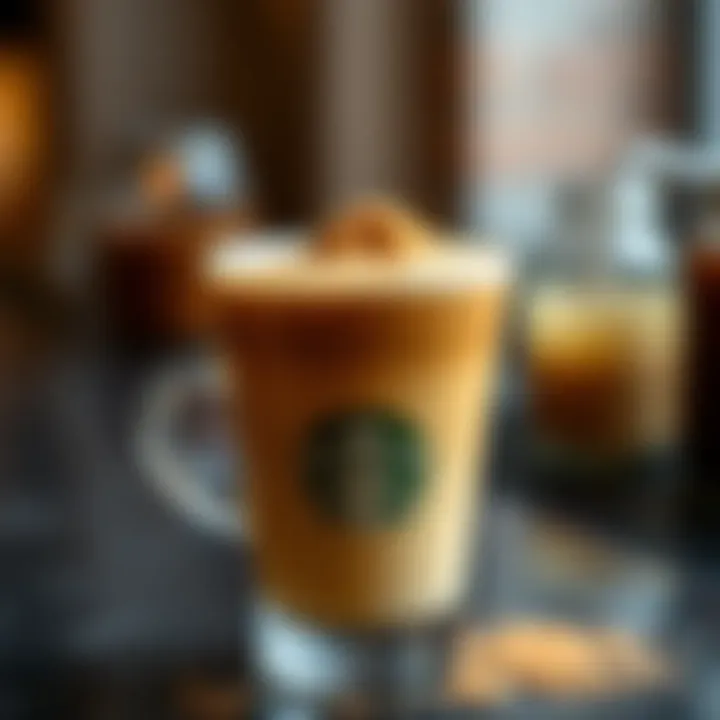 Final Touch on Espresso Drink A beautifully crafted espresso drink topped with a sprinkle of brown sugar