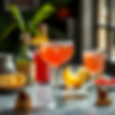 An elegant cocktail setup with margarita ingredients