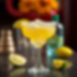 A vibrant glass of classic margarita with a salted rim