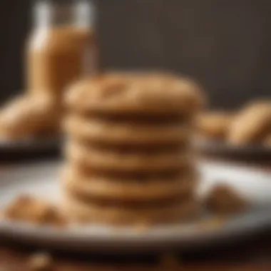 Delicious Peanut Butter Cookies Golden brown peanut butter cookies on a plate
