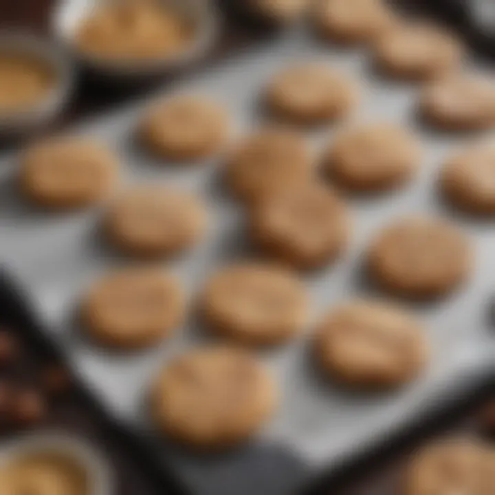 Ingredients for peanut butter cookies arranged on a countertop