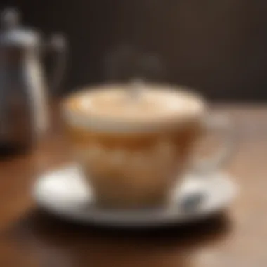Beautiful latte art showcasing creativity Latte art on top of a drink