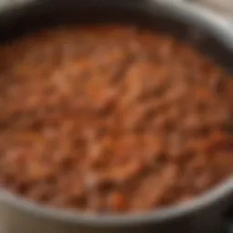 Delicious Sloppy Joe mixture simmering in a crock pot