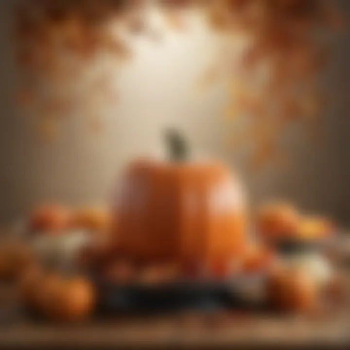 Charming autumn-themed birthday decorations with pumpkins and leaves