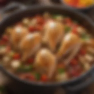 Close-up of fresh ingredients for crockpot chicken