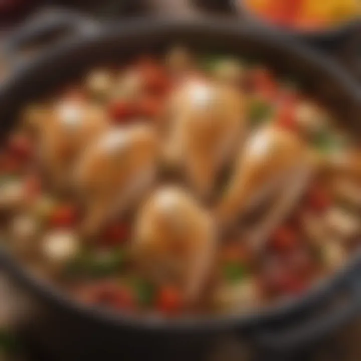 Close-up of fresh ingredients for crockpot chicken