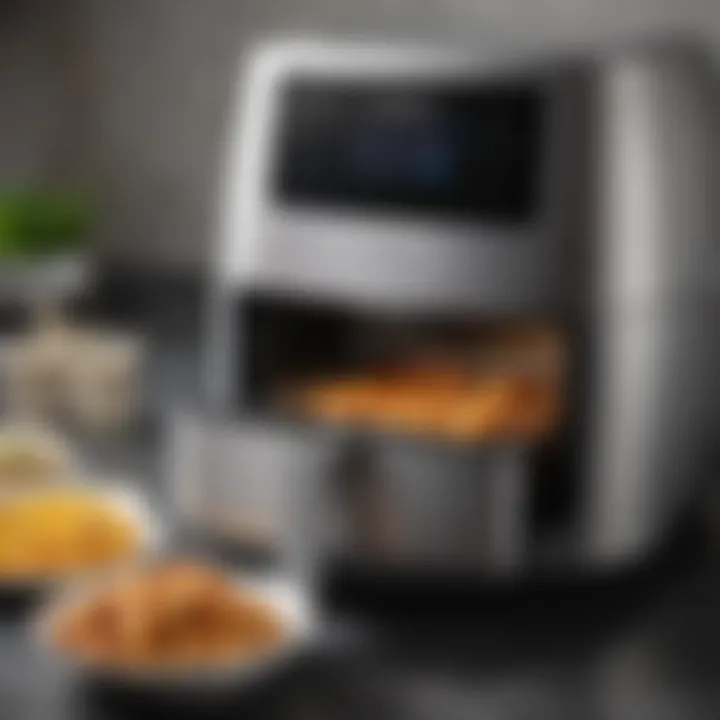 Close-up of the user-friendly interface of a Cuisinart air fryer