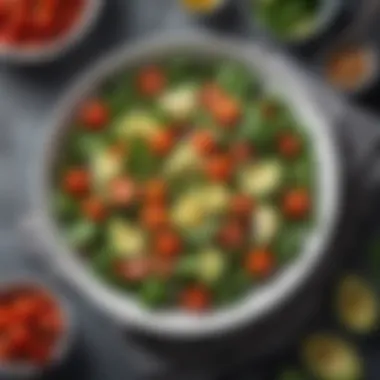 Nutritious Spinach Salad A vibrant salad featuring spinach, avocado, and cherry tomatoes