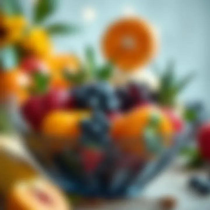 An array of colorful fruits displayed in an elegant bowl