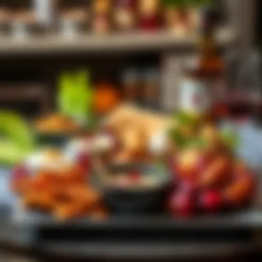 Culinary Fusion Platter A beautifully arranged platter showcasing various dishes made with cranberry and Captain Morgan