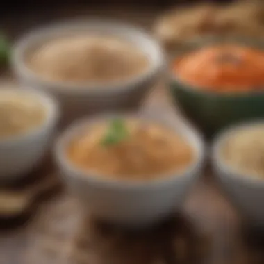 Nutritious grains and legumes displayed in bowls