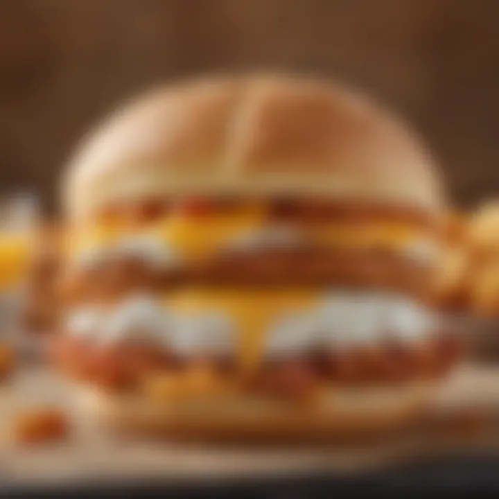 Close-up of a fluffy breakfast sandwich from Dairy Queen