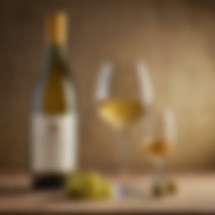 A glass of robust oaked Chardonnay with subtle golden hues