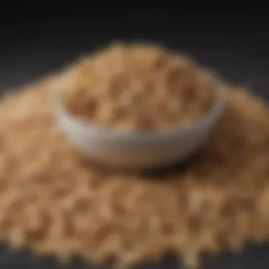 Nutrient-Rich Oats and Nuts A close-up of oats and nuts, highlighting their nutritional richness