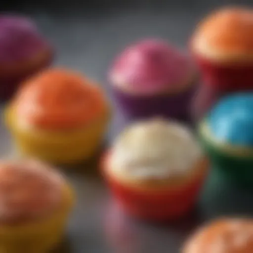 Colorful assortment of custom cupcake liners showcasing various designs