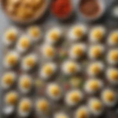 Ingredients for Crafting Deviled Eggs Fresh ingredients laid out for deviled egg preparation