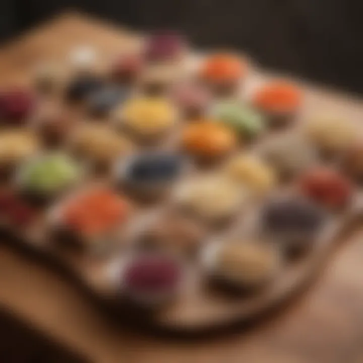 An assortment of freshly prepared diabetic-friendly snacks, artfully displayed on a wooden table.