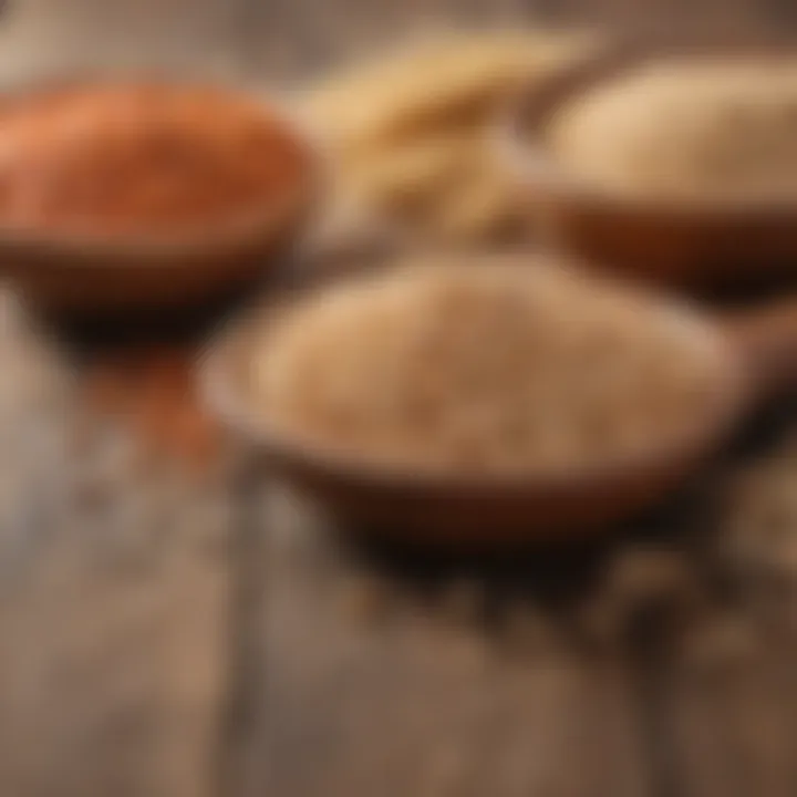 Healthy grains and legumes on a wooden table