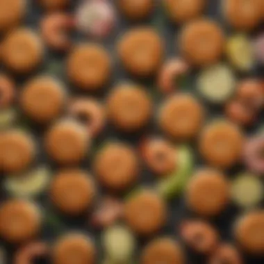 Diverse Ingredients for Shrimp Burgers Diverse ingredients spread out for shrimp burger creation