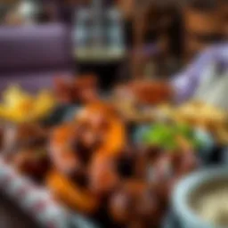 A beautifully arranged platter showcasing Dreamland BBQ's signature dishes