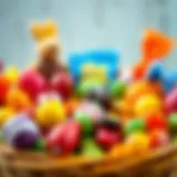 Diverse Flavors for Easter Celebrations Vibrant assortment of Easter basket candies showcasing diverse flavors.
