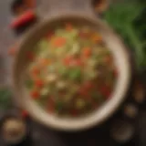 A colorful plate of quinoa salad with fresh vegetables and herbs