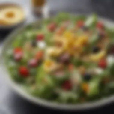 Nutritious Fresh Salad A fresh salad with greens, fruits, and nuts