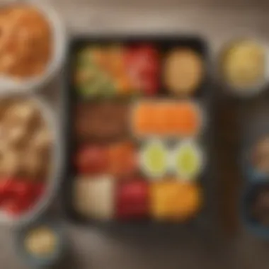 Balanced Bento Box Vibrant bento box with assorted healthy snacks