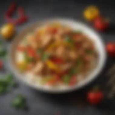 Hearty chicken stir-fry with colorful peppers