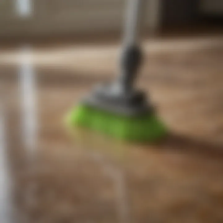 Selection of appropriate cleaning materials for vinyl flooring