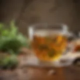 A soothing herbal tea infusion for digestive relief.