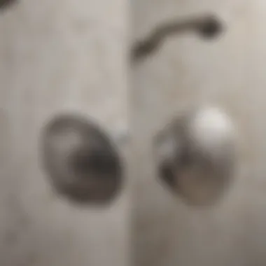 Before and after comparison of a cleaned shower head