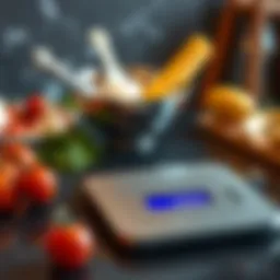 Sleek electronic scale showcasing digital display technology